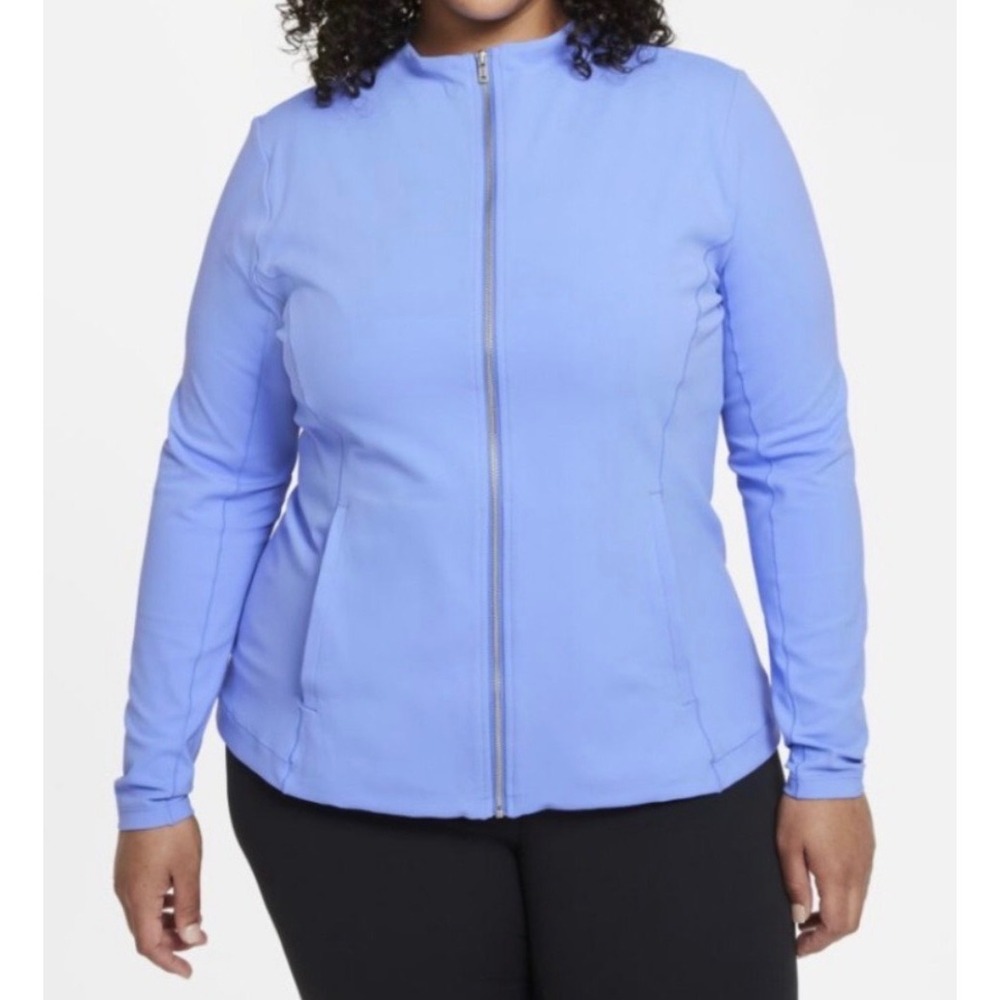Nike Yoga Jacket Luxe Full Zip Women's 1X Plus Dri-FIT Infinalon Blue
